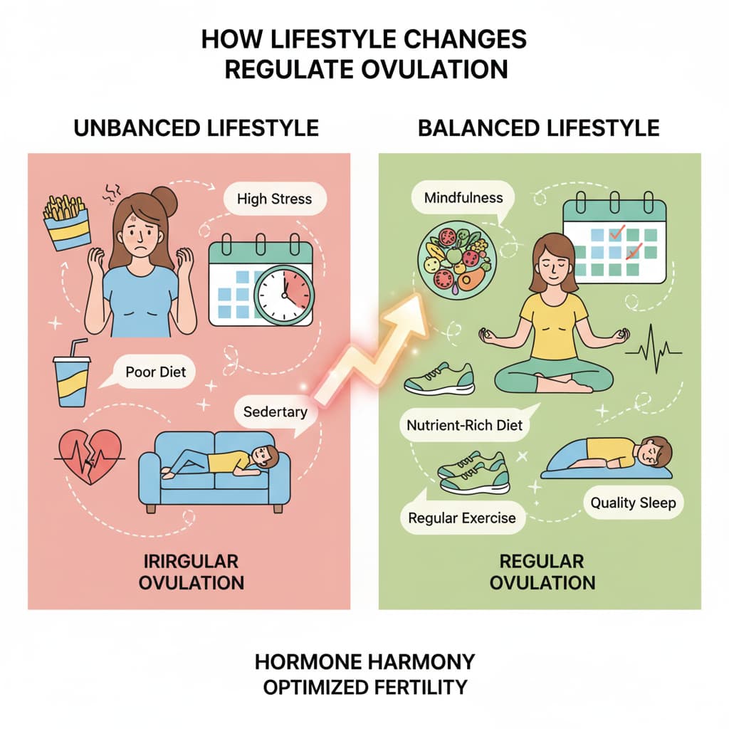 lifestyle changes needed to be made to regulate ovulation