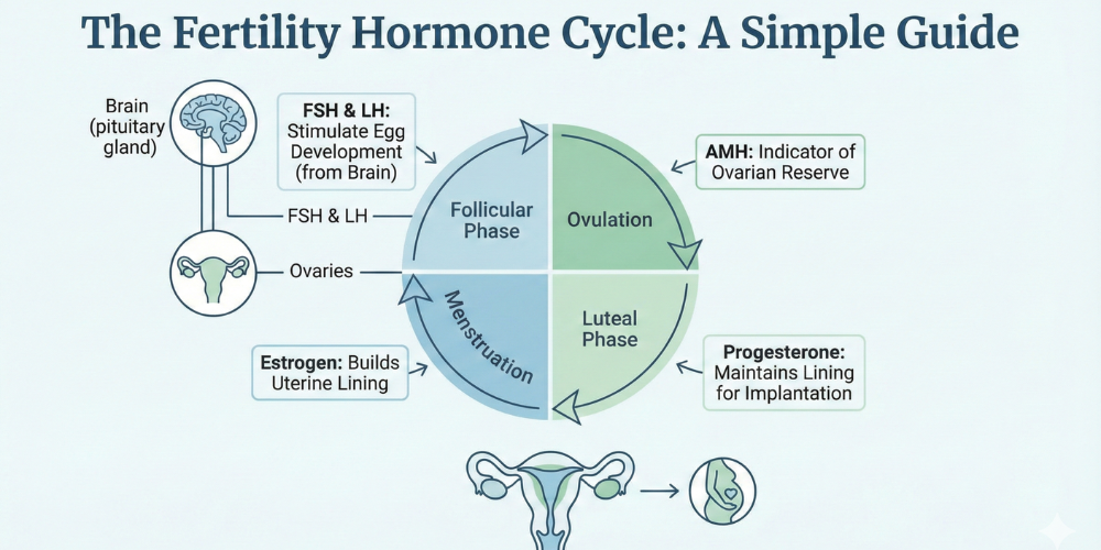 Fertility Hormones Explained: AMH, FSH, LH, Estrogen & Progesterone and What They Mean for Pregnancy