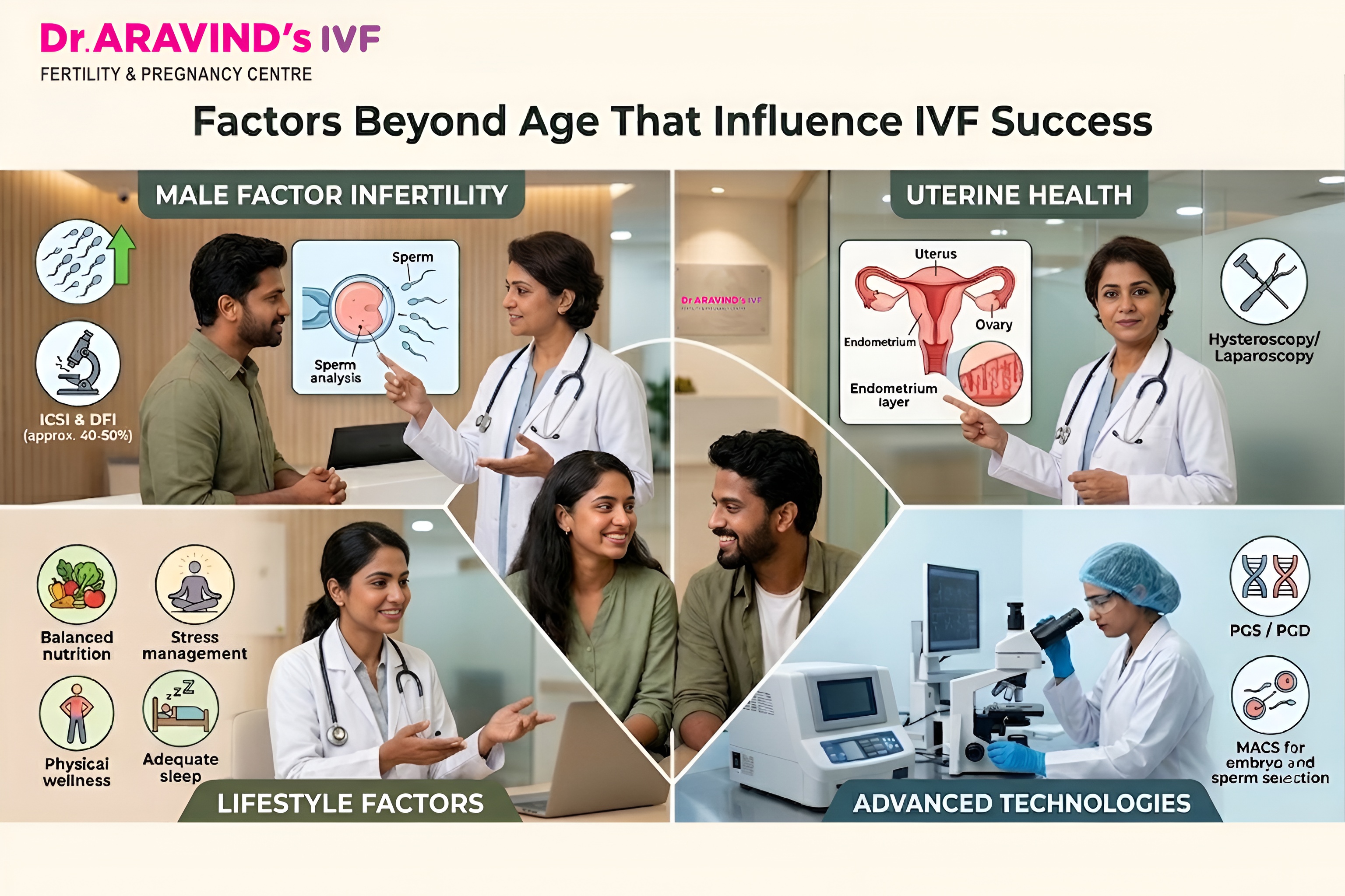 IVF doctor guiding couple about success rates