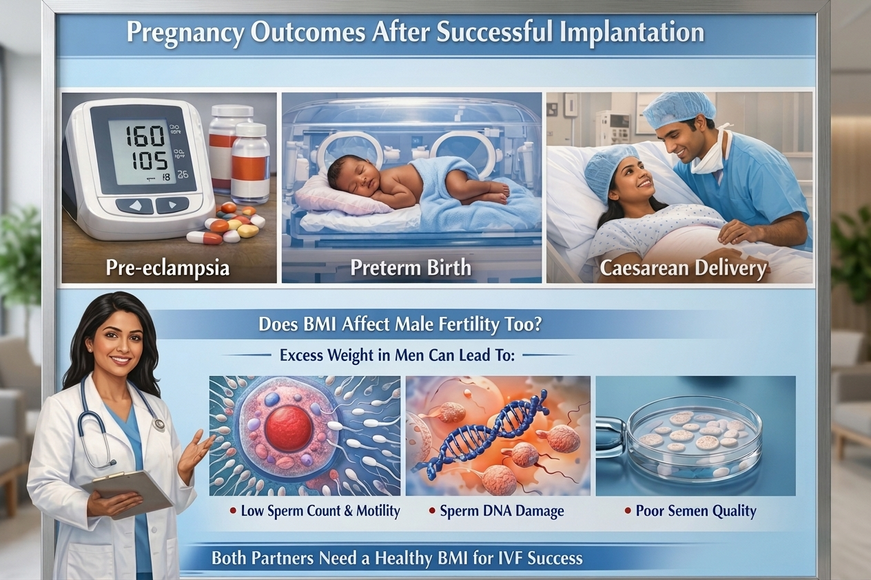 Doctor explaining BMI impact on IVF success