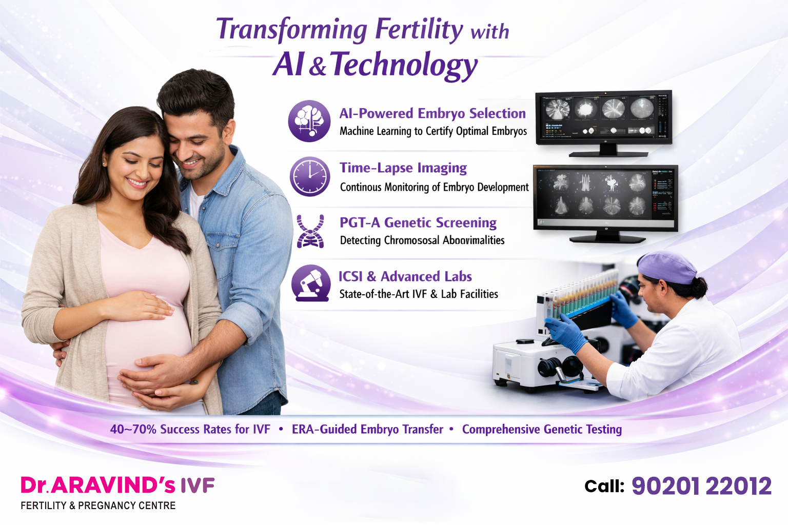 IVF lab embryo monitoring for unexplained infertility