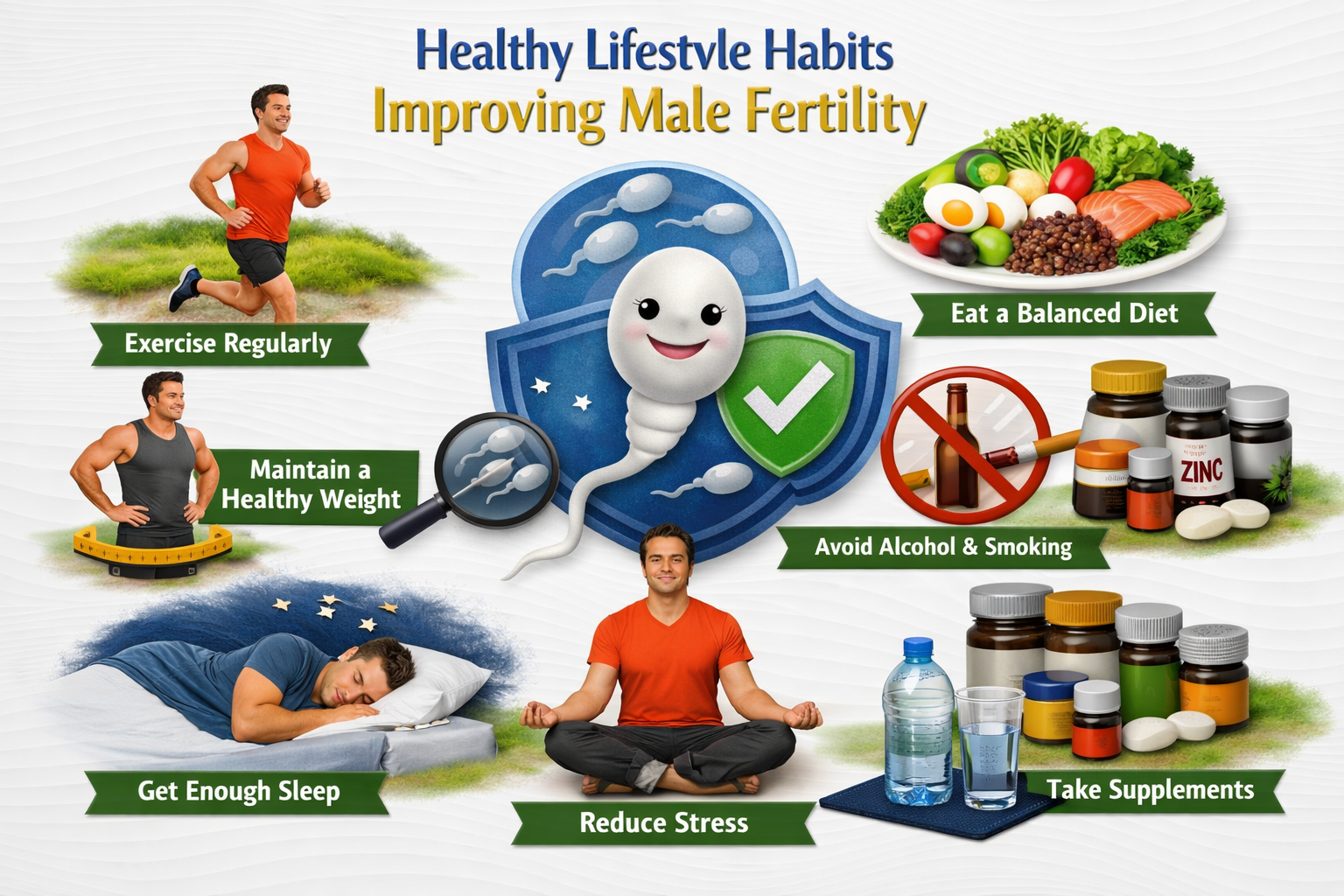 Healthy lifestyle habits improving male fertility