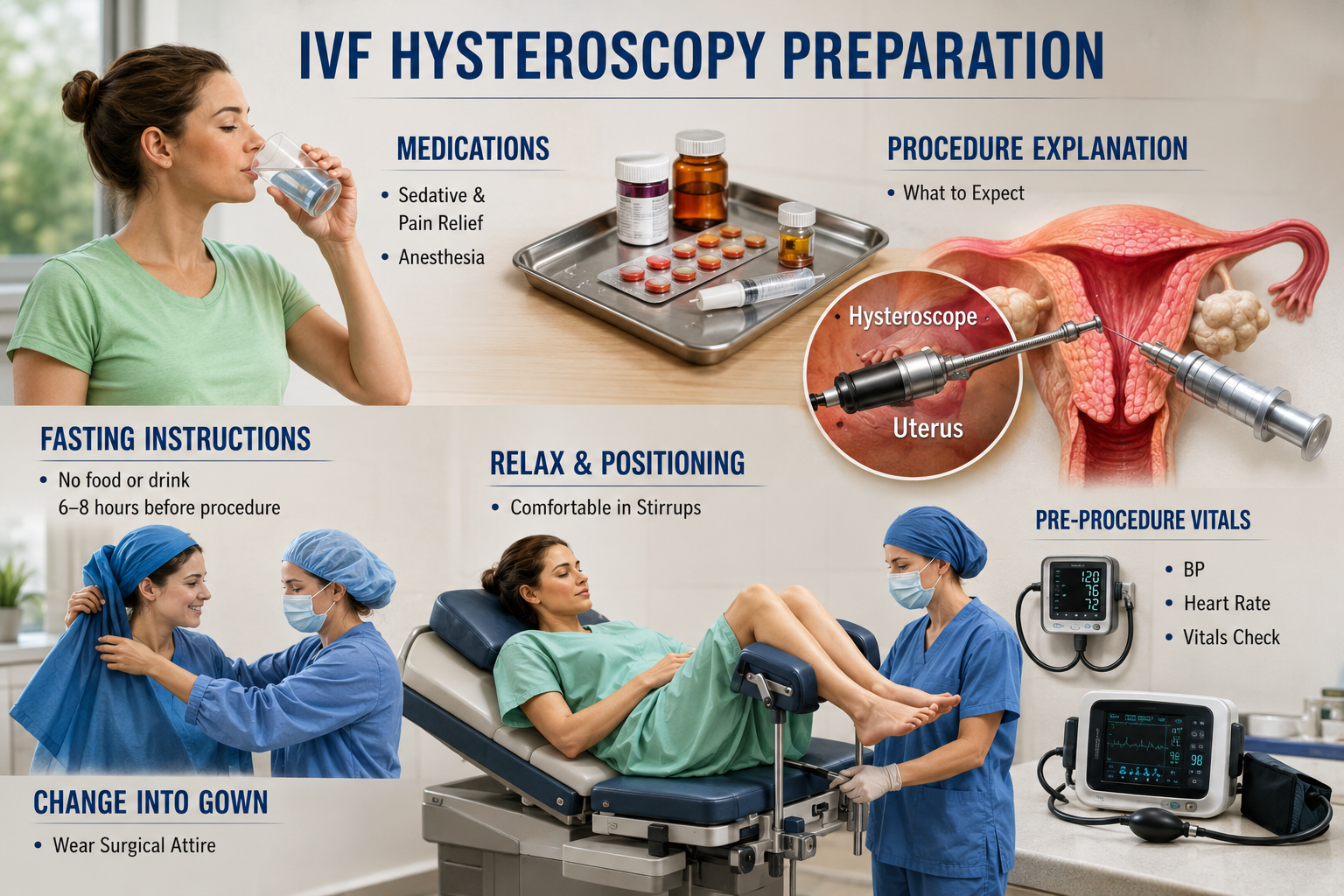IVF patient undergoing hysteroscopy procedure