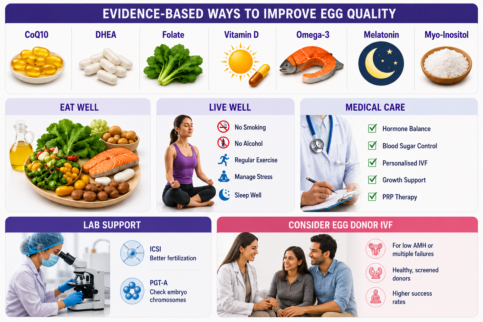 Nutrition and lifestyle changes to improve female fertility naturally