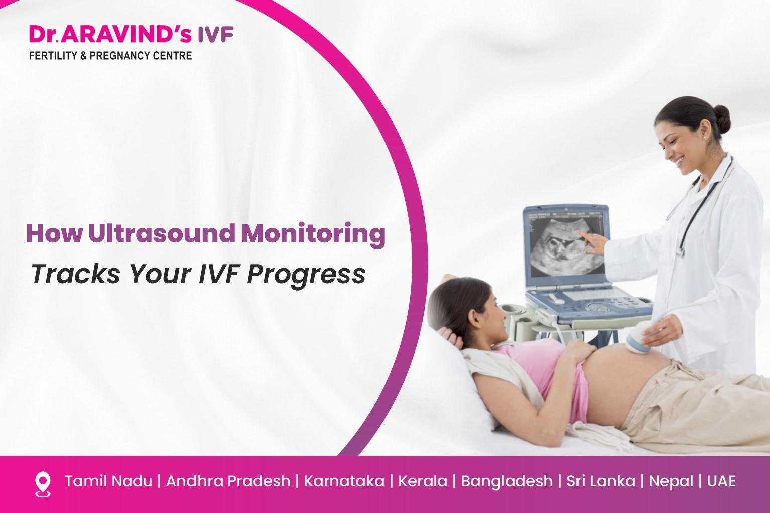 Doctor performing ultrasound scan during IVF cycle monitoring