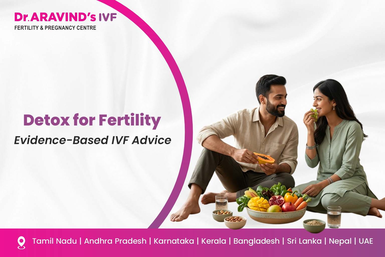 Couple preparing healthy meals together to support fertility